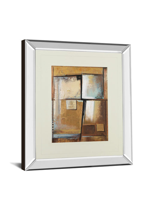 Abstract I By Patricia Pinto - Mirror Framed Print Wall Art - Dark Brown