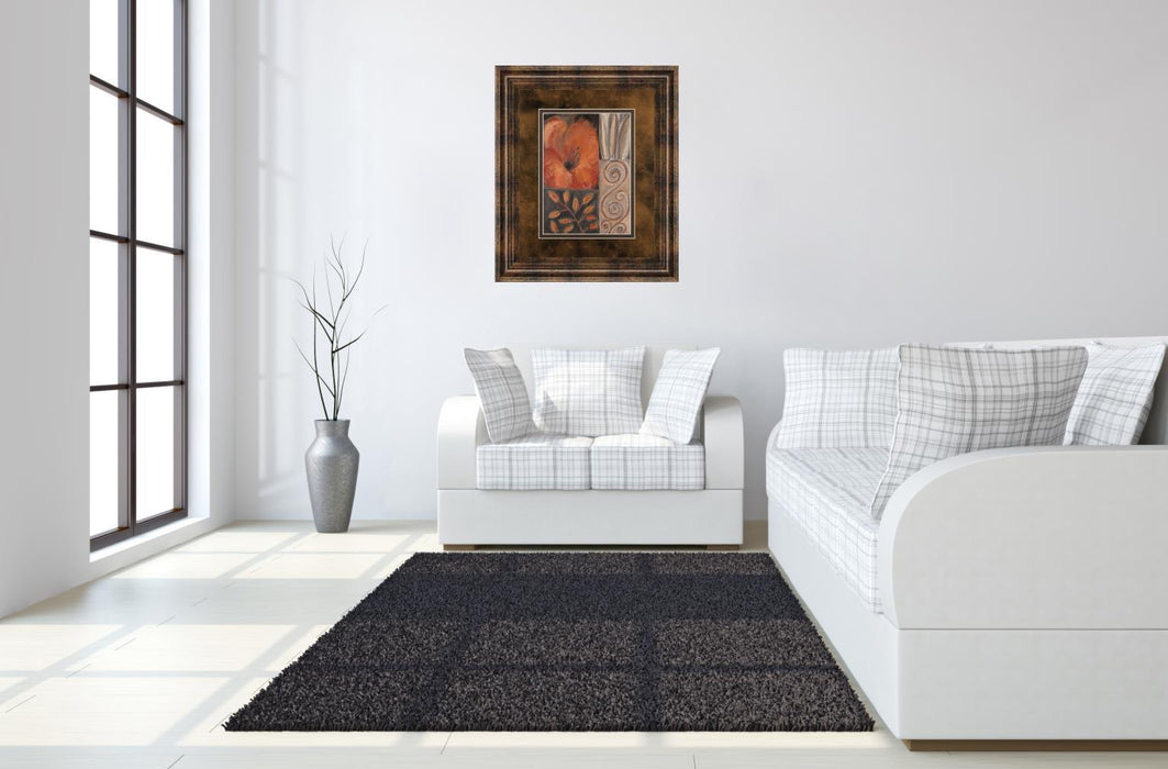 Orange Burst I By Rosie Abraham - Framed Print Wall Art - Orange