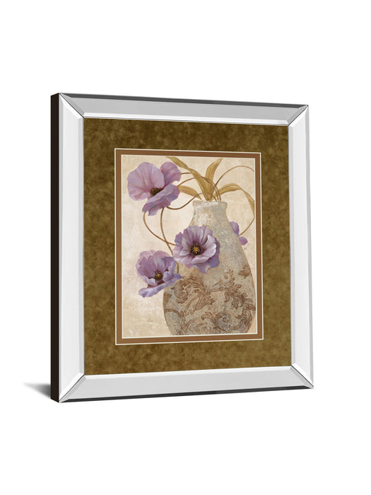 Purple Sophistication Il By Nan - Mirror Framed Print Wall Art - Purple