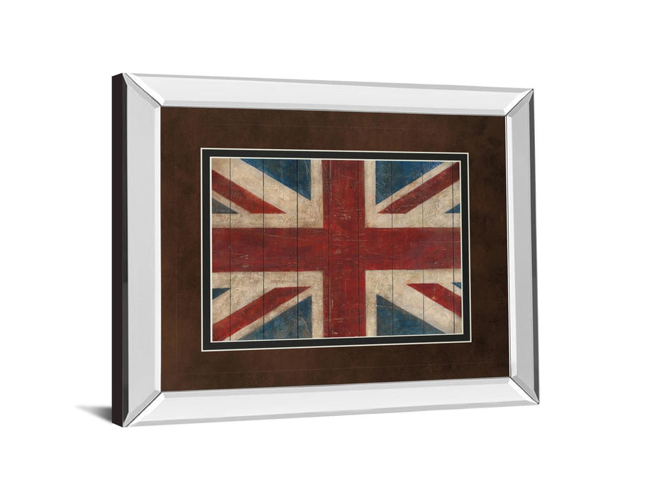 Union Jack By Avery Tillman - Mirror Framed Print Wall Art - Red