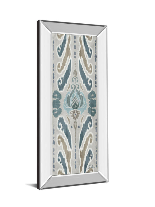 A Touch Of Flourish I By Patricia Pinto - Mirror Framed Print Wall Art - Blue