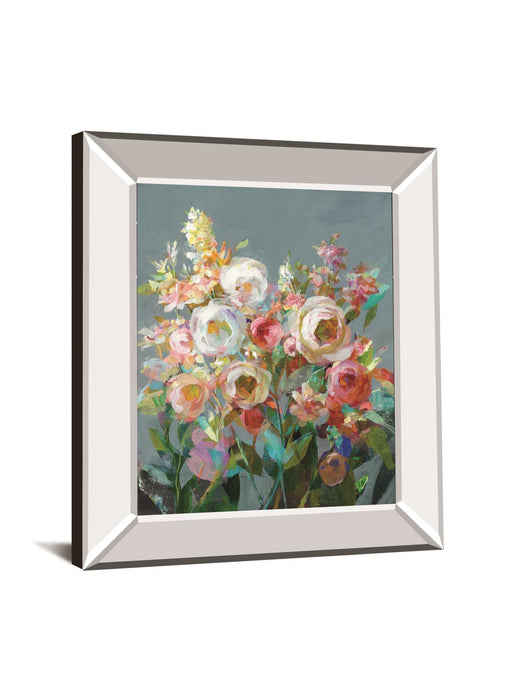 Joy Of The Garden I By Danhui Nai - Mirror Framed Print Wall Art - Pink