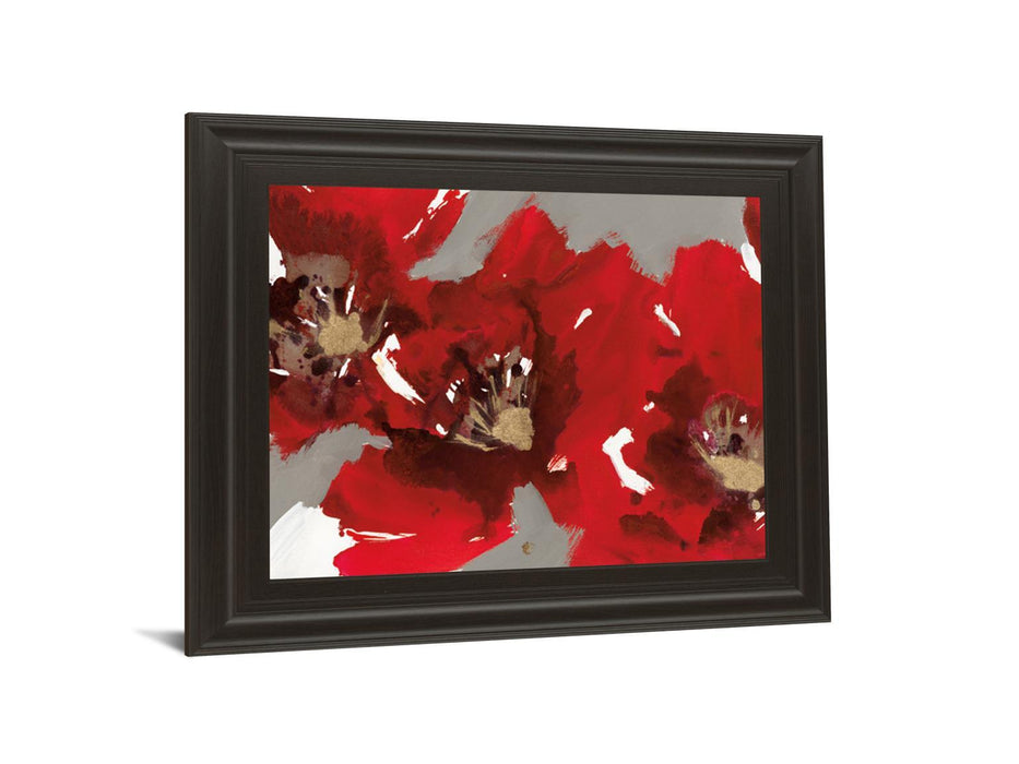 Red Poppy Forest I By N. Barnes - Framed Print Wall Art - Red