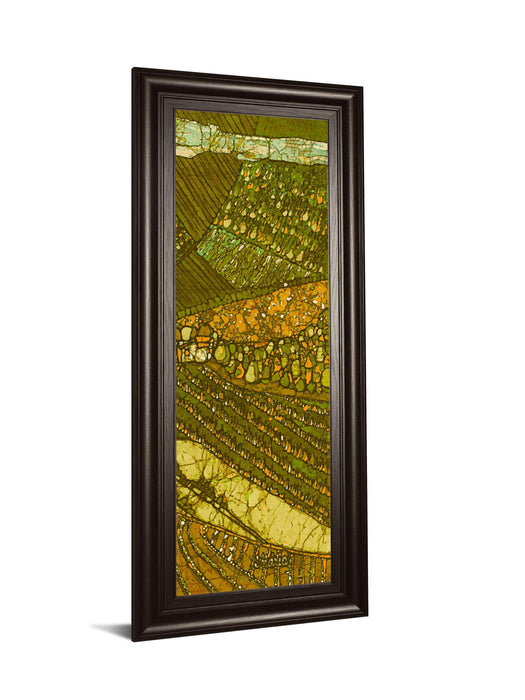 Vneyard Batik Il By Andrea Davis - Framed Print Wall Art - Green
