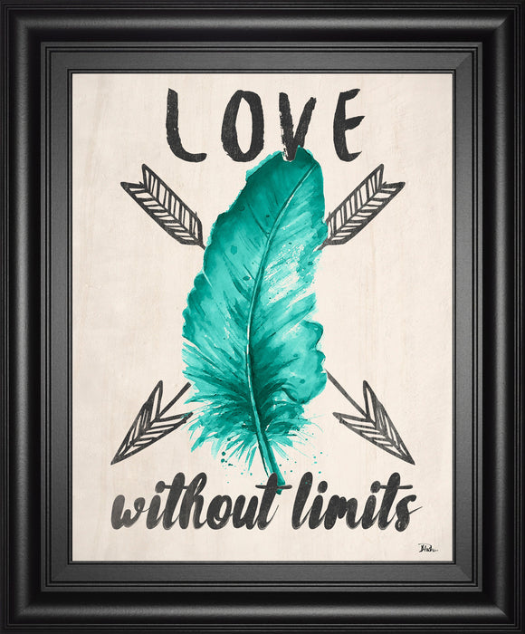 Teal Fearless Limits Il By Patricia Pinto - Framed Print Wall Art - Green