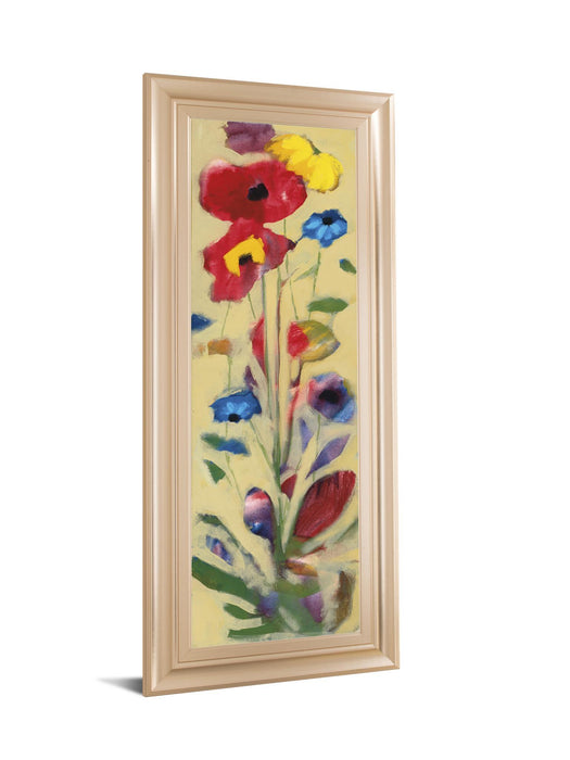 Wildflower I By Jennifer Zybala - Framed Print Wall Art - Red