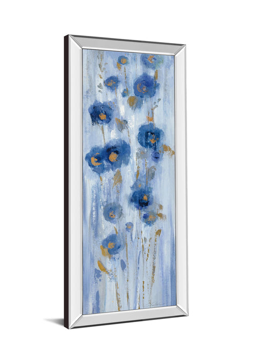 Seaside Flowers II By Silvia Vassileva - Mirrored Frame Wall Art - Blue