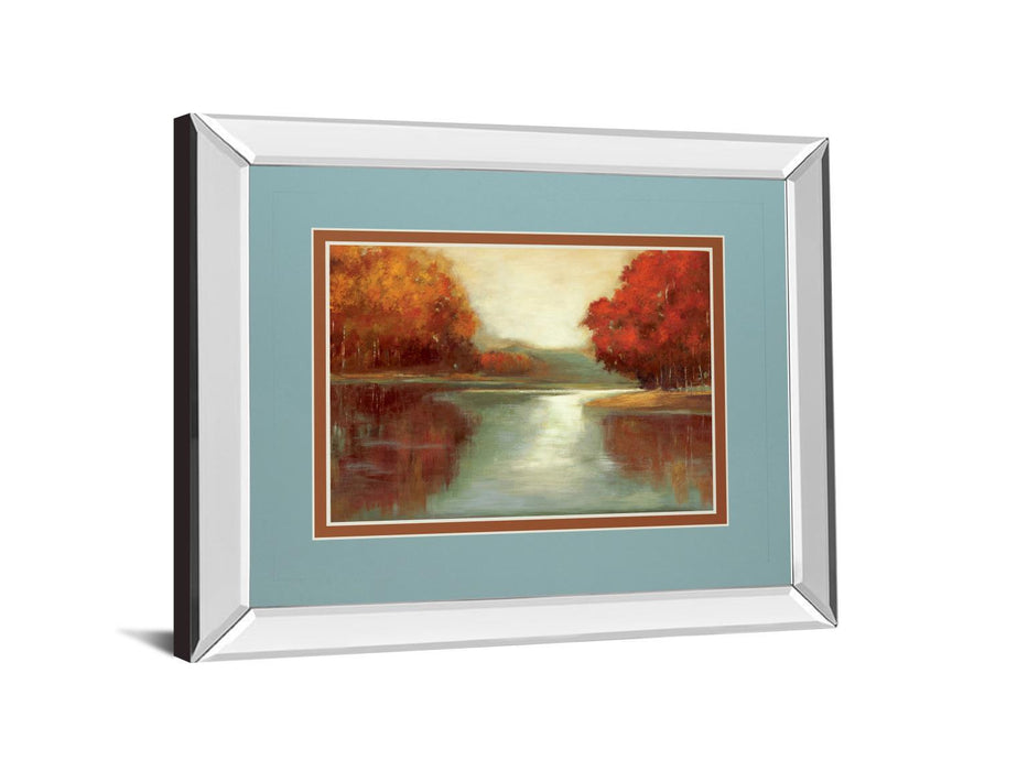 Vanilla Sky By Asia Jensen - Mirror Framed Print Wall Art - Red