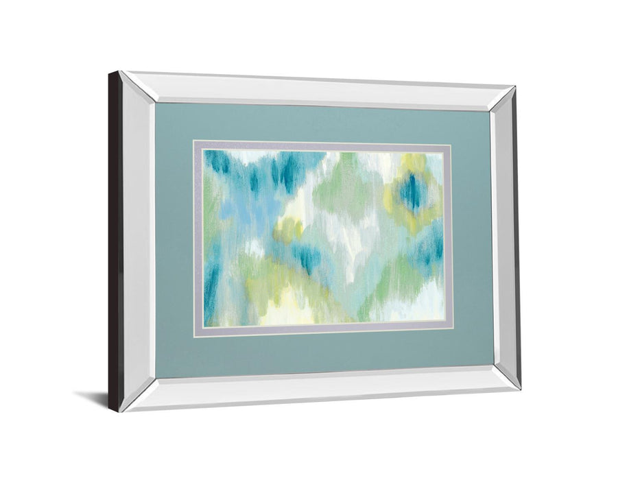 Energetic By Rita Vindedzis - Mirror Framed Print Wall Art - Blue