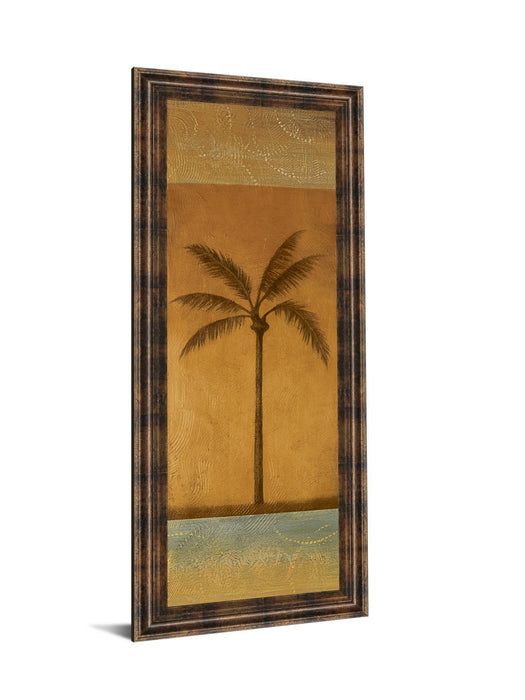 Golden Palm I By Jordan Grey - Framed Print Wall Art - Dark Brown