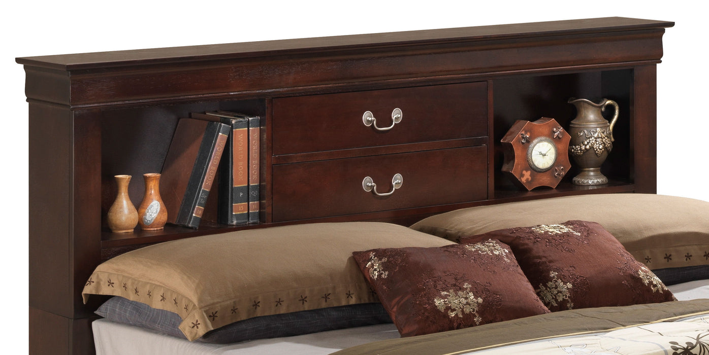 Louis Phillipe - Bookcase Storage Bed