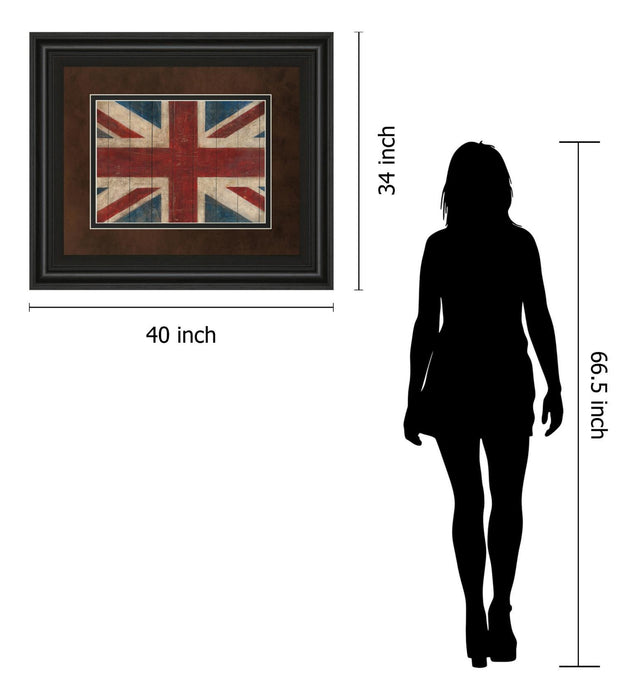 Union Jack By Avery Tillman - Framed Print Wall Art - Red