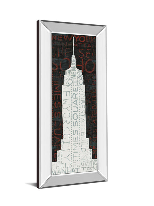 Empire State Building By Micheal Mullan - Mirror Framed Print Wall Art - Wall Art - White