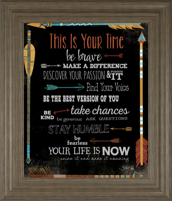 This Is Your Time By Marla Rae - Framed Print Wall Art - Black