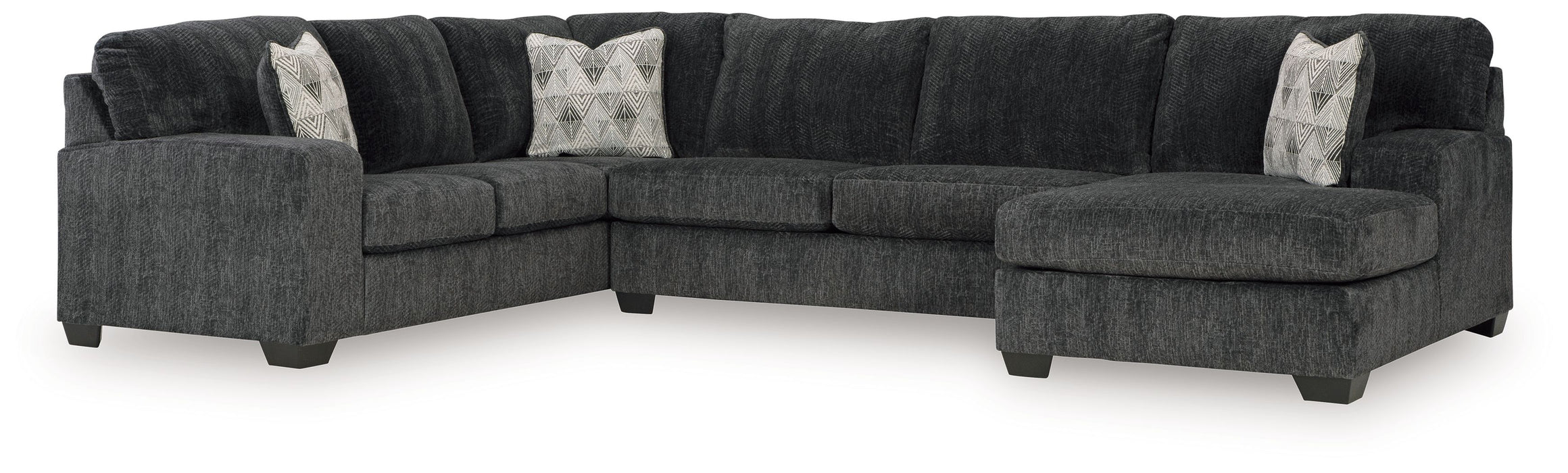 Hollyview - Shadow - 3-Piece Sectional With Raf Corner Chaise