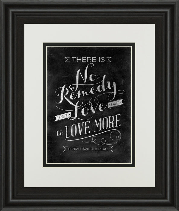 No Remedy By Sd Graphic - Framed Print Wall Art - Black