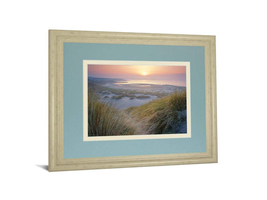 Budle, Misty Sunset By Joe Cornish - Framed Print Wall Art - Green