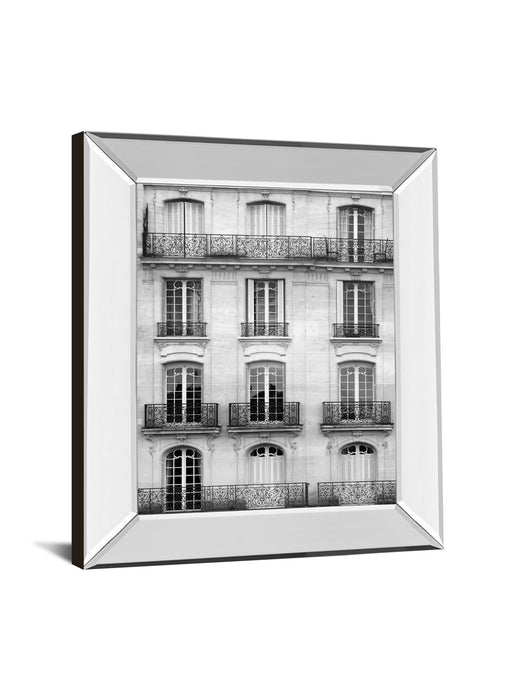 Across The Street I By Laura Marshall - Mirror Framed Print Wall Art - White
