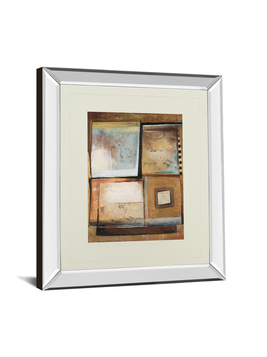Abstract Il By Patricia Pinto - Mirror Framed Print Wall Art - Dark Brown