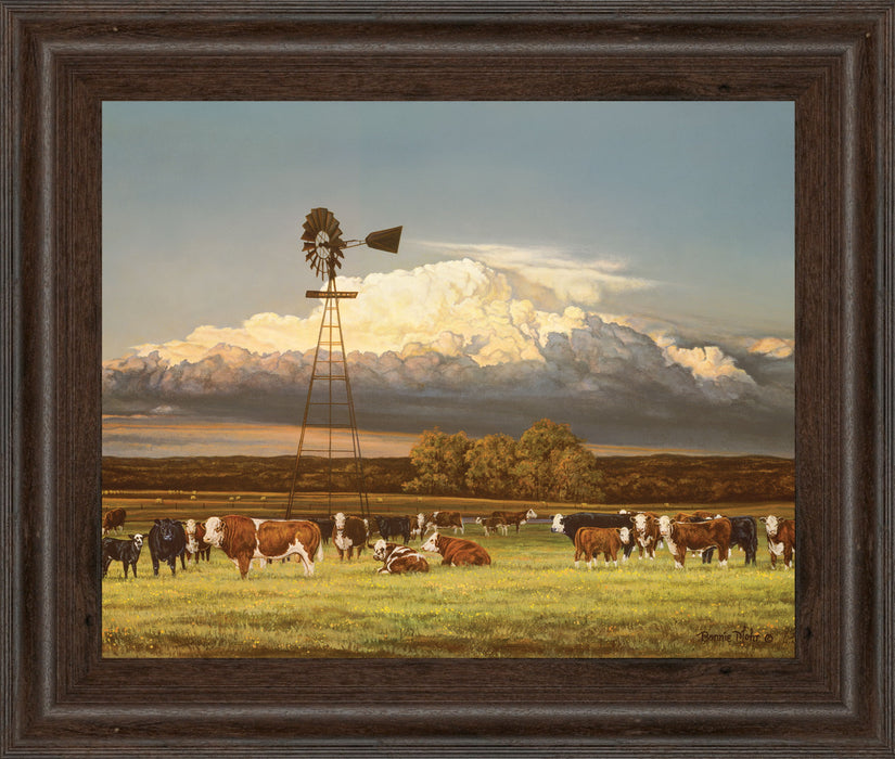 Summer Pastures By Bonnie Mohr - Framed Print Wall Art - Green