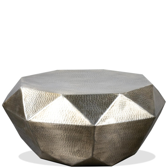 Olivia - Geometric Cocktail Table - Hammered Gold