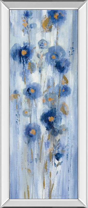 Seaside Flowers I By Silvia Vassileva - Mirrored Frame Wall Art - Blue