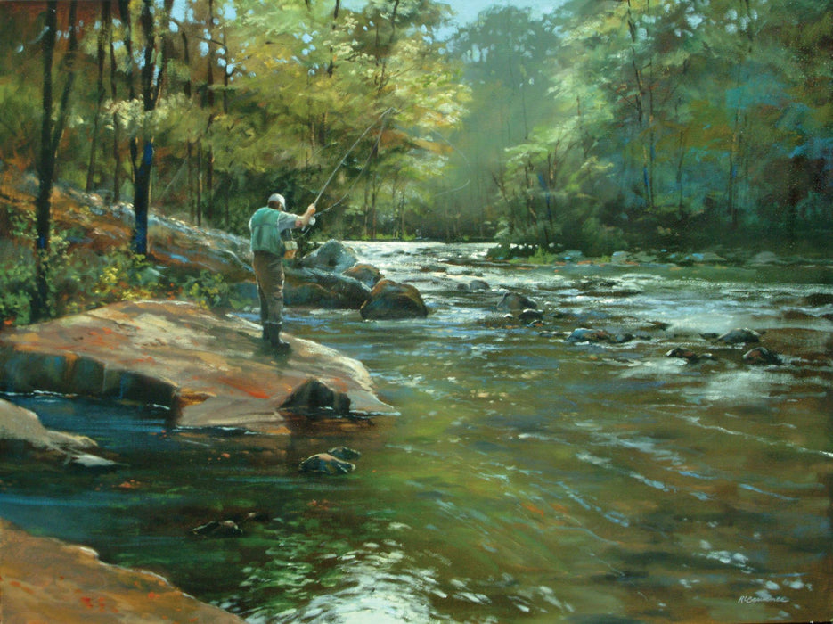 The Fly Fisherman By Roger Bansemer - Green