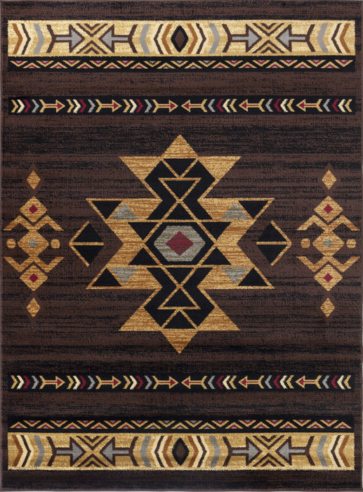 Tribes - GC_YLS4005 Brown 5' x 7' Southwest Area Rug