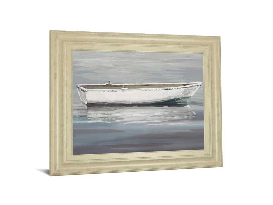 Gentle Anchorage By Mark Chandon - Framed Print Wall Art - Pearl Silver