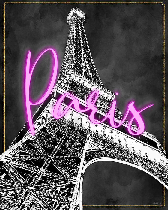 Neon Nights In Paris By Natalie Carpentieri (Small) - Pink