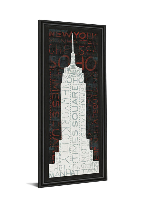 Empire State Building By Micheal Mullan - Framed Print Wall Art - White