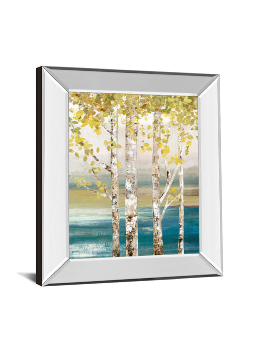 22x26 Down By The River By Allison Pearce - Mirror Framed Print Wall Art - White