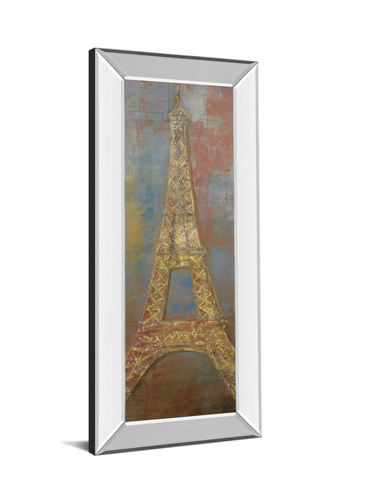 Eiffel By Longo - Mirror Framed Print Wall Art - Gold