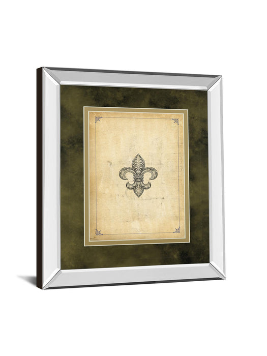 Fleur Di Lies II By Alexey Paviuts - Mirror Framed Print Wall Art - Dark Brown