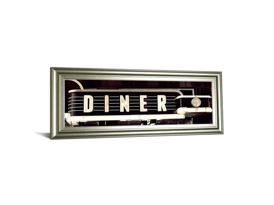 Diner By Susan Bryant - Framed Photo Print Wall Art - Black