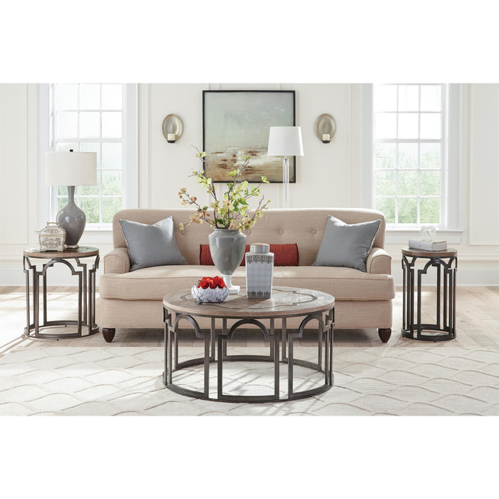 Estelle - Round End Table - Washed Gray