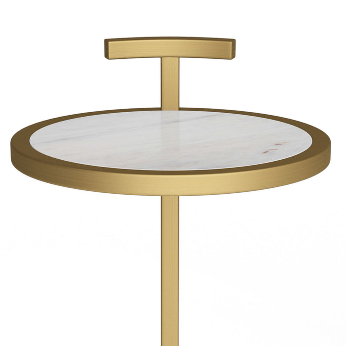 Brook - C Side Table - White / Gold