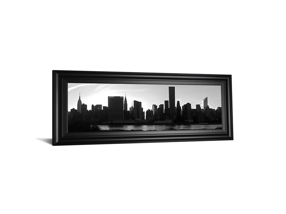 Panorama Of NYC VI By Jeff Pica - Framed Print Wall Art - Black