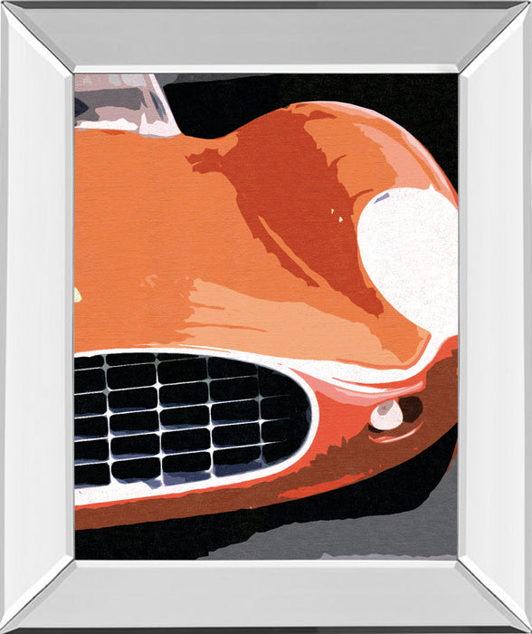 Ferrari Classic By Malcolm Sanders - Mirror Framed Print Wall Art - Red