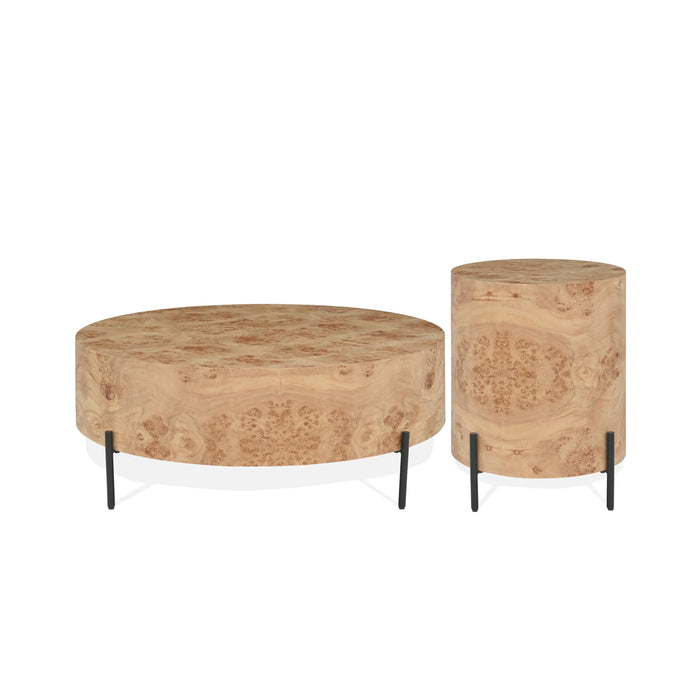 Kara - Round Coffee Table - Light Brown