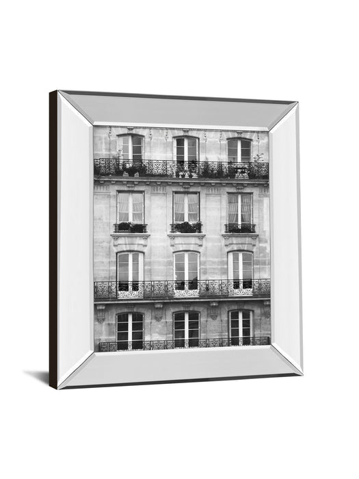Across The Street Il By Laura Marshall - Mirror Framed Print Wall Art - White