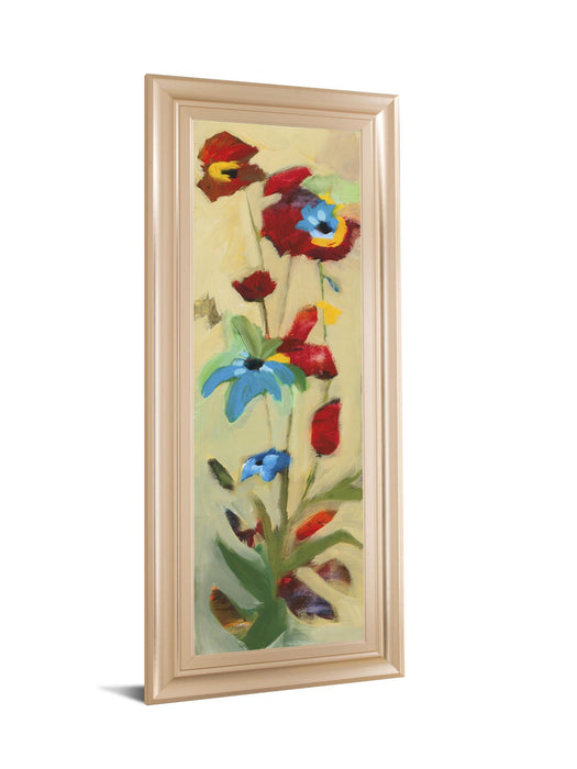 Wildflower Il By Jennifer Zybala - Framed Print Wall Art - Red