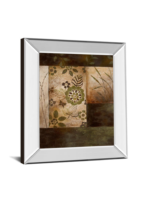 Evening Forest I By Nan - Mirror Framed Print Wall Art - Green