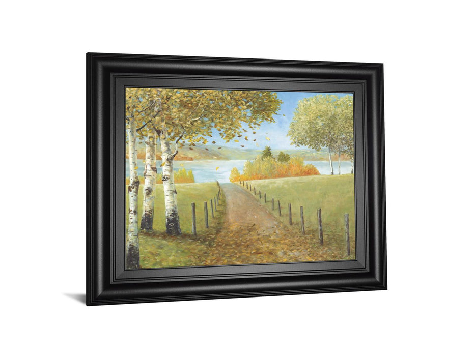 Rural Route I By A. Fisk - Framed Print Wall Art - Green