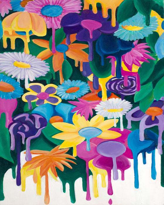 Floral Drips By Chelsea Goodrich - Blue