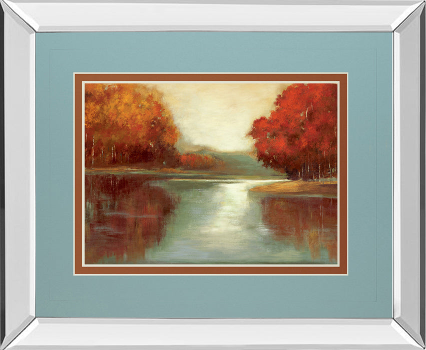 Vanilla Sky By Asia Jensen - Mirror Framed Print Wall Art - Red