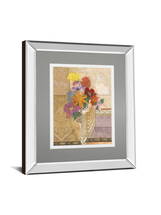 Pansy By Hollack - Mirror Framed Print Wall Art - Orange