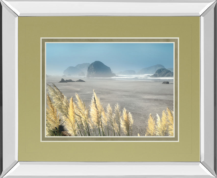 Pompas Beach By Frates - Mirror Framed Print Wall Art - Blue