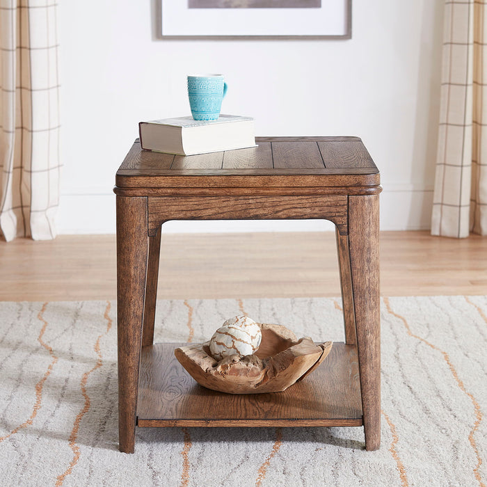 Ashford - Rectangular End Table - Light Brown