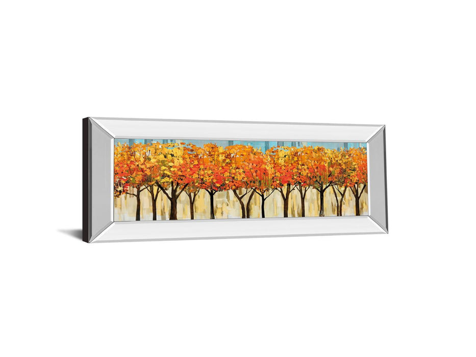 Avenue By Mark Chandon - Mirror Framed Print Wall Art - Orange